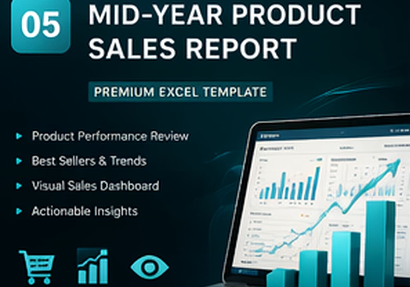 Mid-Year Product Sales Report Excel Template