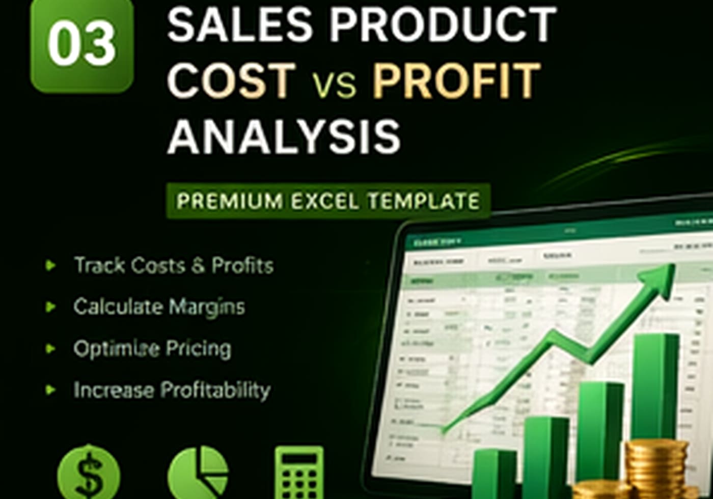 Sales Product Cost vs Profit Analysis Excel Template