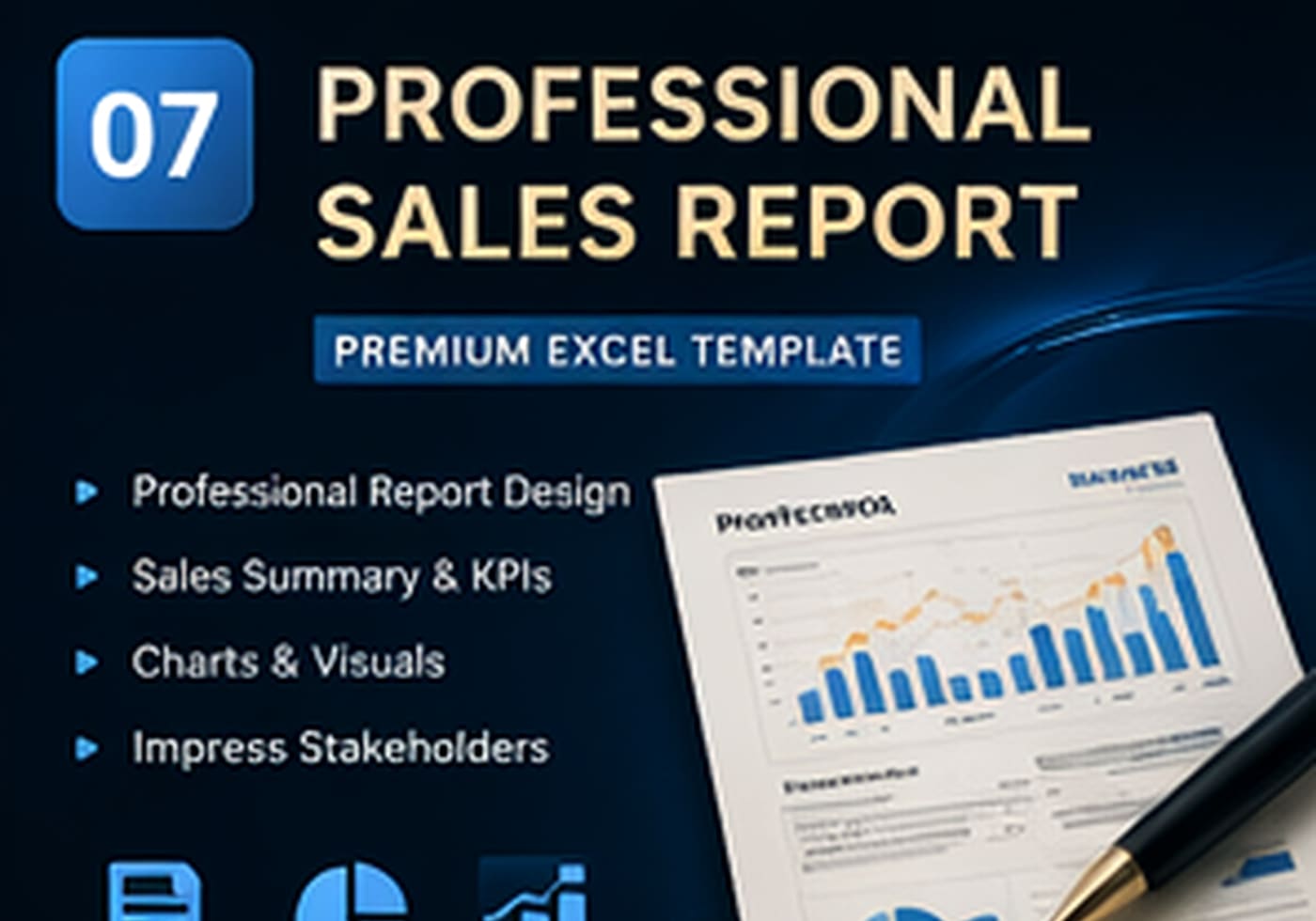 Professional Sales Report Excel Template