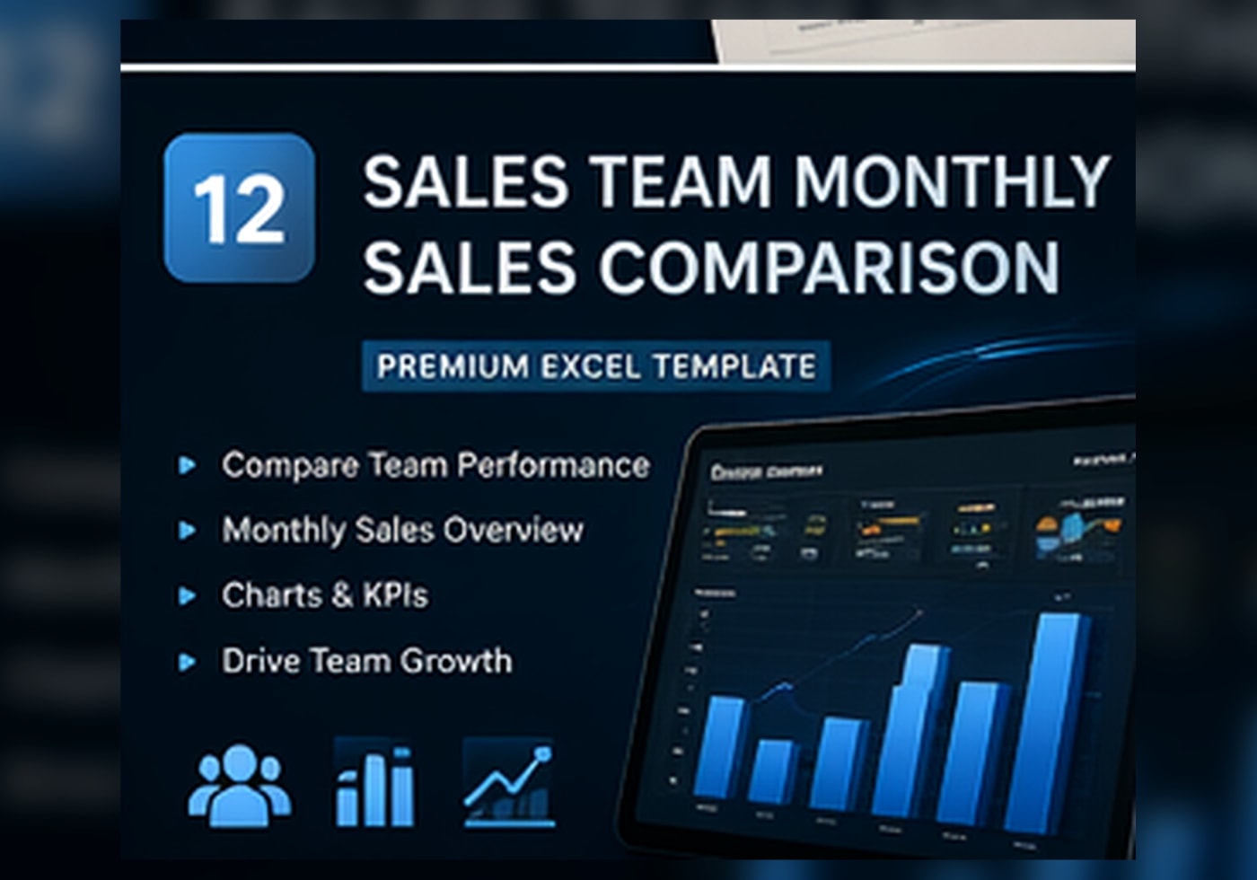 Sales Team Monthly Comparison Excel Template