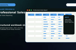 Professional Sales Report Excel Template preview 3