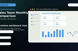 Sales Team Monthly Comparison Excel Template preview 2