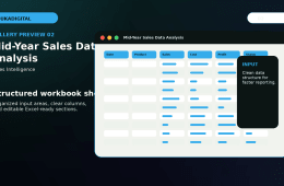 Mid-Year Sales Data Analysis Excel Template preview 3
