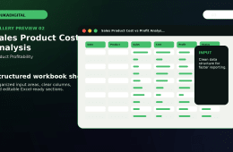 Sales Product Cost vs Profit Analysis Excel Template preview 3