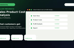 Sales Product Cost vs Profit Analysis Excel Template preview 4