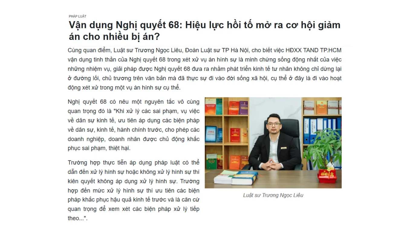 Vận dụng Nghị quyết 68: Hiệu lực hồi tố mở ra cơ hội giảm án cho nhiều bị án?