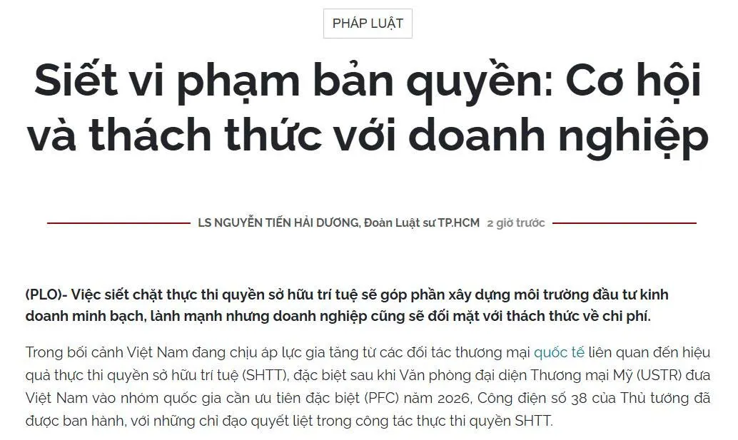 Siết vi phạm bản quyền: Cơ hội và thách thức với doanh nghiệp