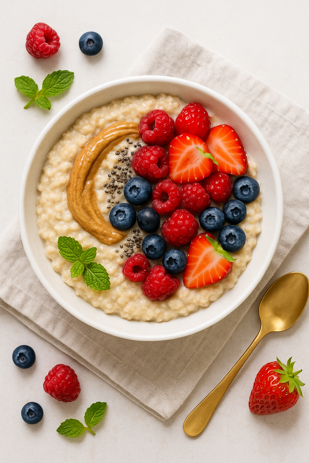 Power Havermout met Rood Fruit & Notenpasta