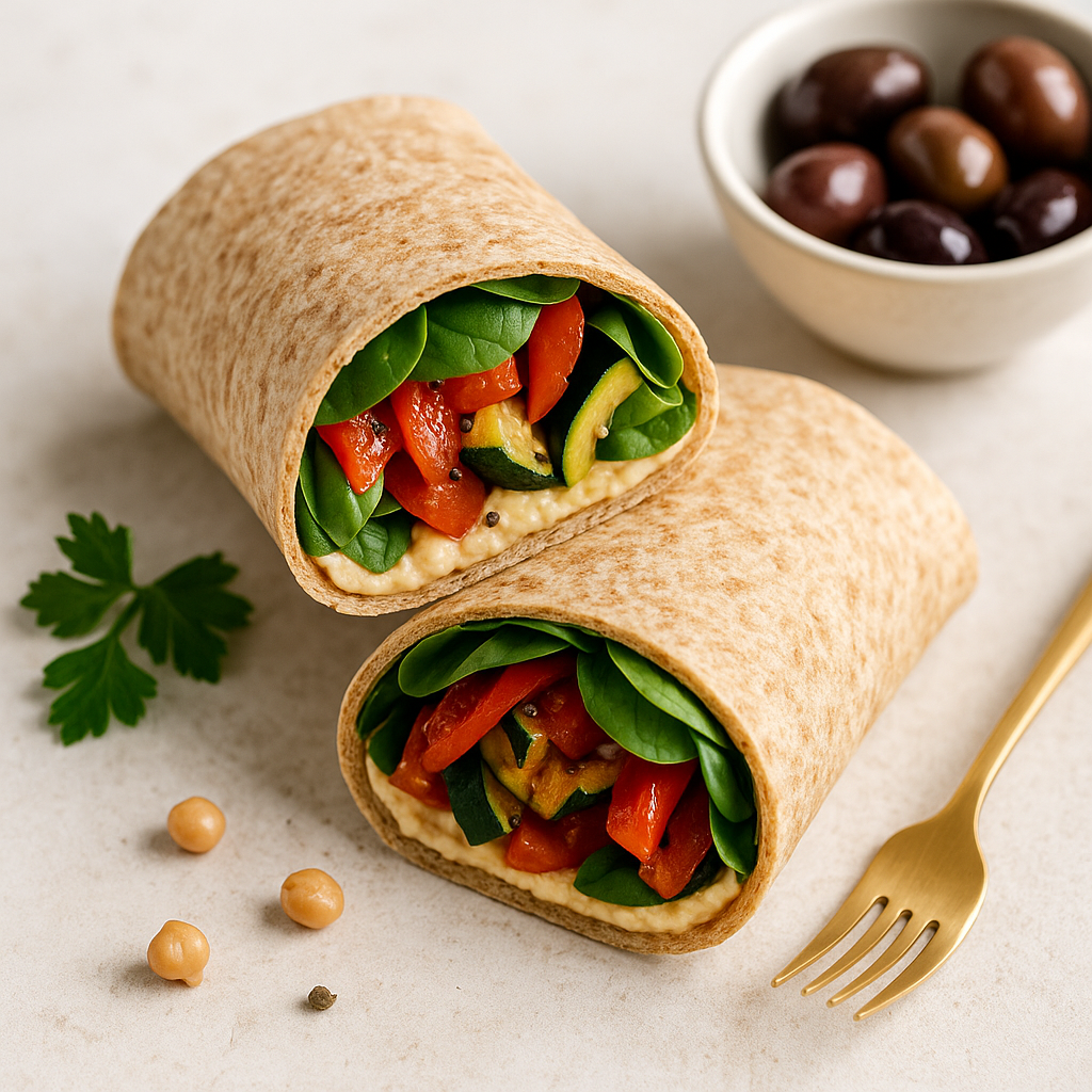 Hummus & Geroosterde Groente Wrap