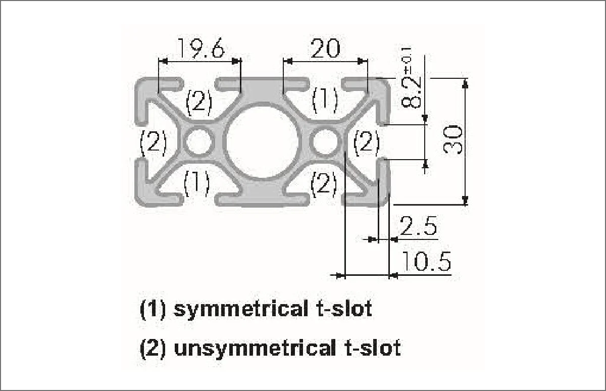 Aluminum T-Slot Framing Profiles 30mm - with an 8mm T-Slot | Aluminum ...