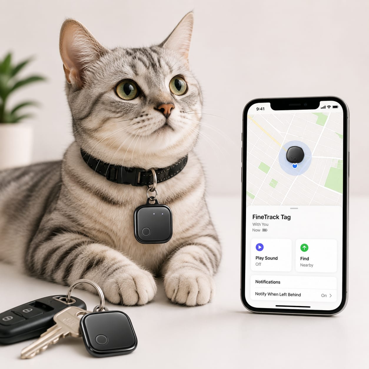 FineTrack Smart Pet Finder Tag