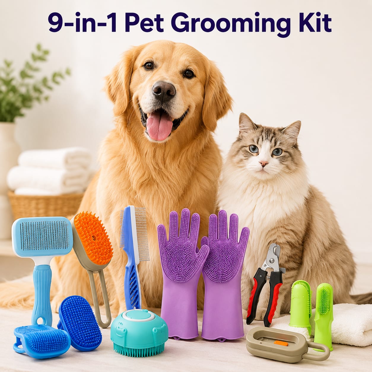 9-in-1 Pet Grooming Kit
