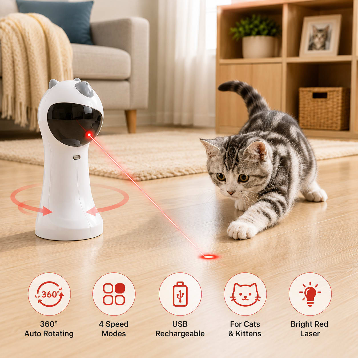 Automatic Rotating Cat Laser Toy