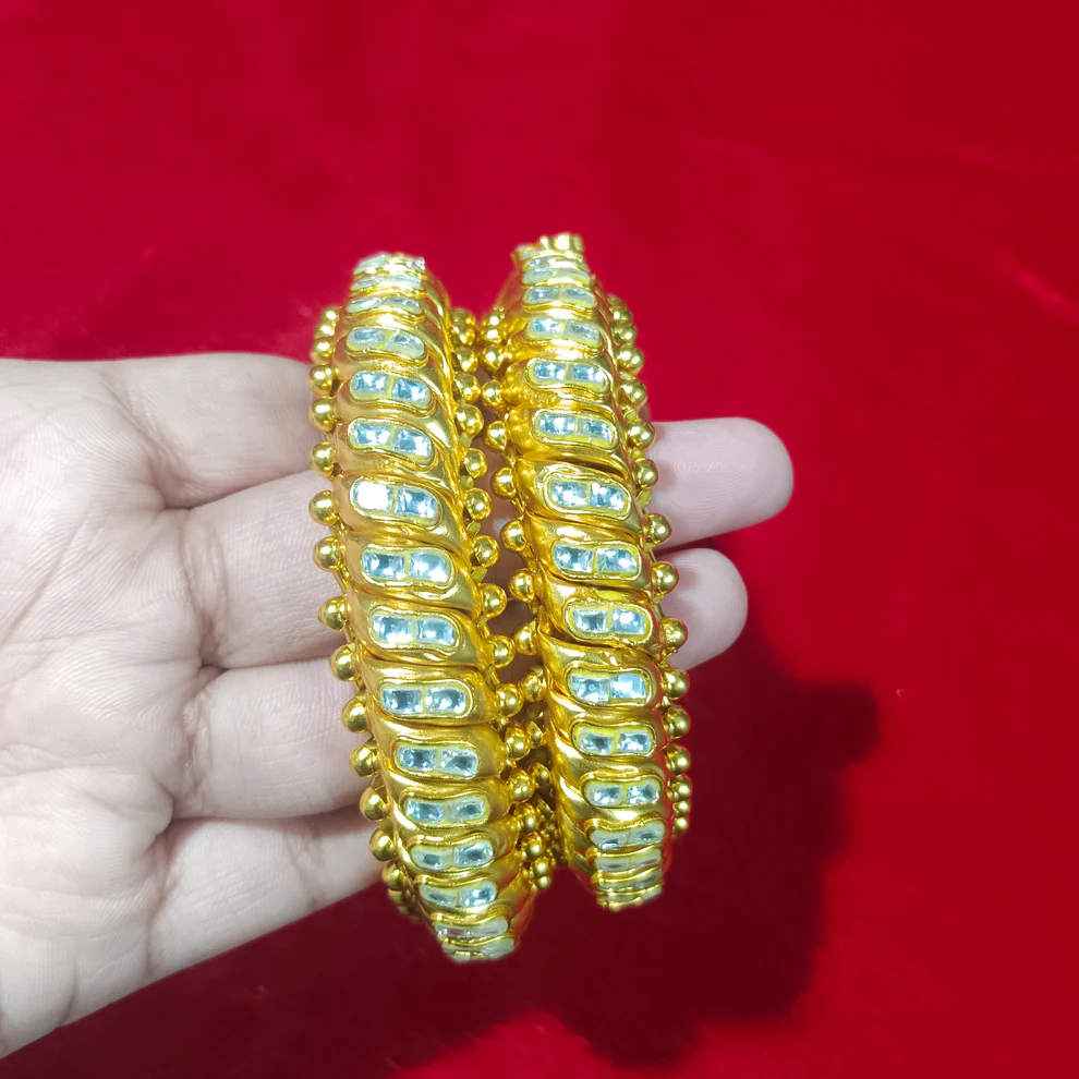 2 Stone Sutarla Bangles (Sutlada Kada)