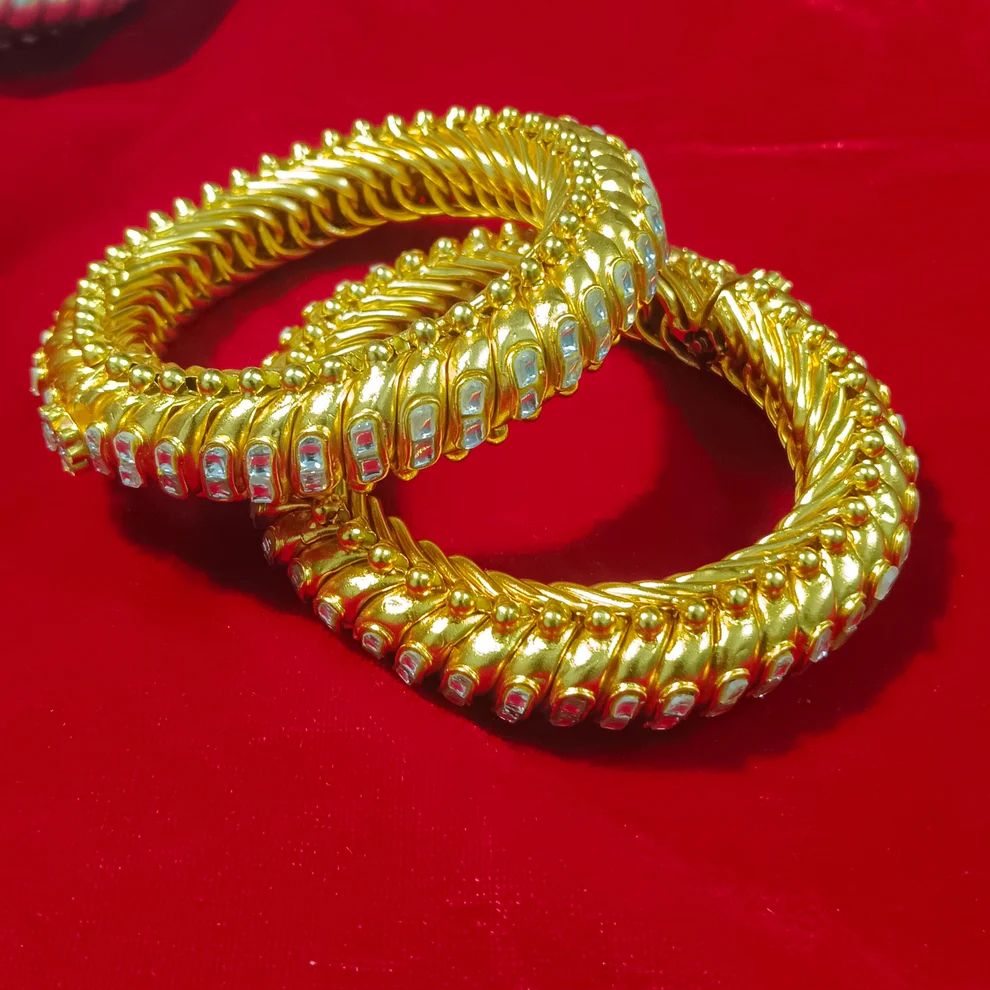 2 Stone Sutarla Bangles (Sutlada Kada) View 2