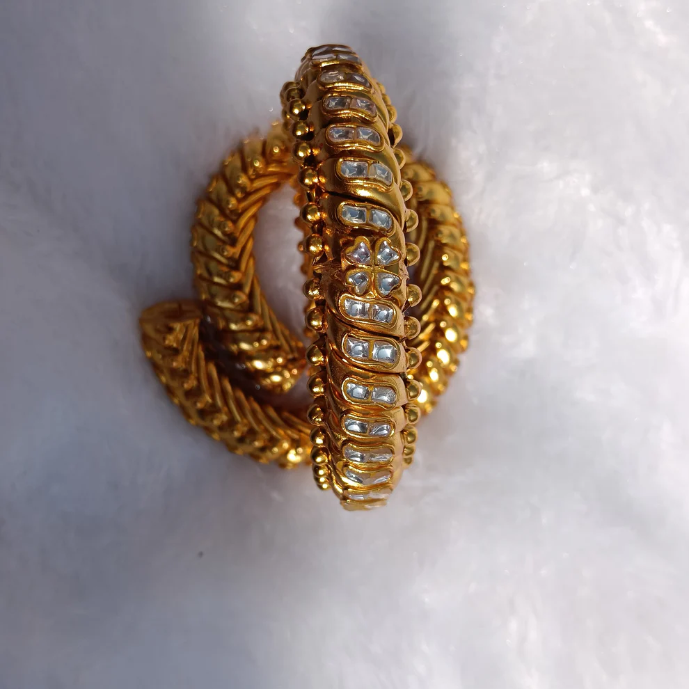 2 Stone Sutarla Bangles (Sutlada Kada)