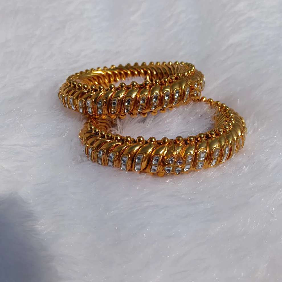 2 Stone Sutarla Bangles (Sutlada Kada)