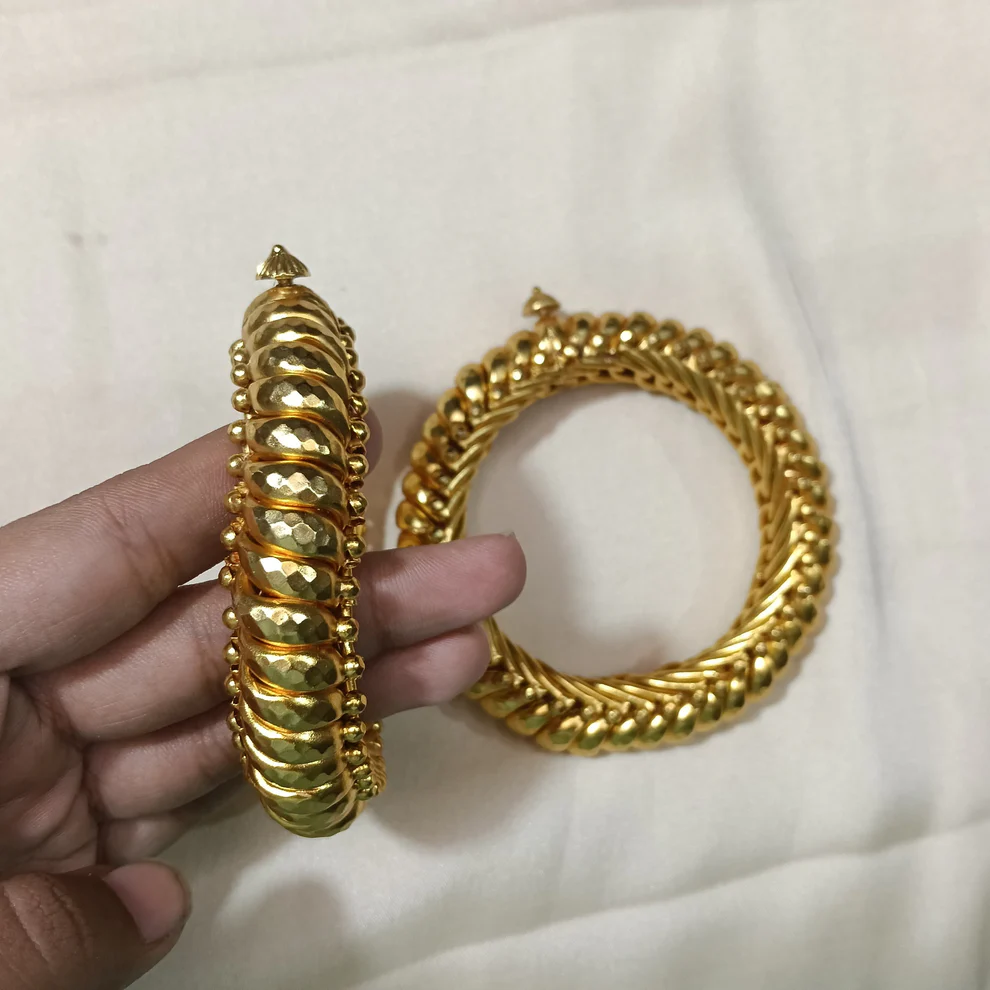 Hammered Gold-Plated Sutarla bangles (Sutarla)