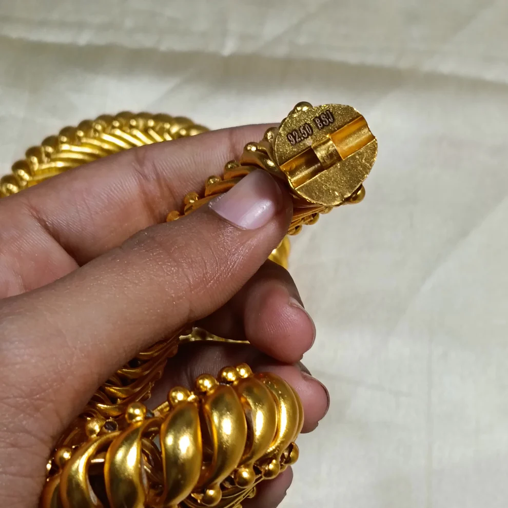 Gold plated 925 silver Sutarla bangles (Sutarla)