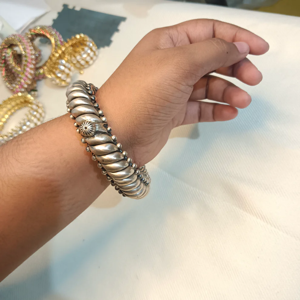 Oxidised 925 silver Sutarla bangle