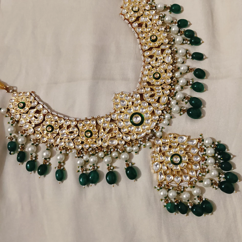 Rajsi Kundan Jadau Meenakari Set View 2
