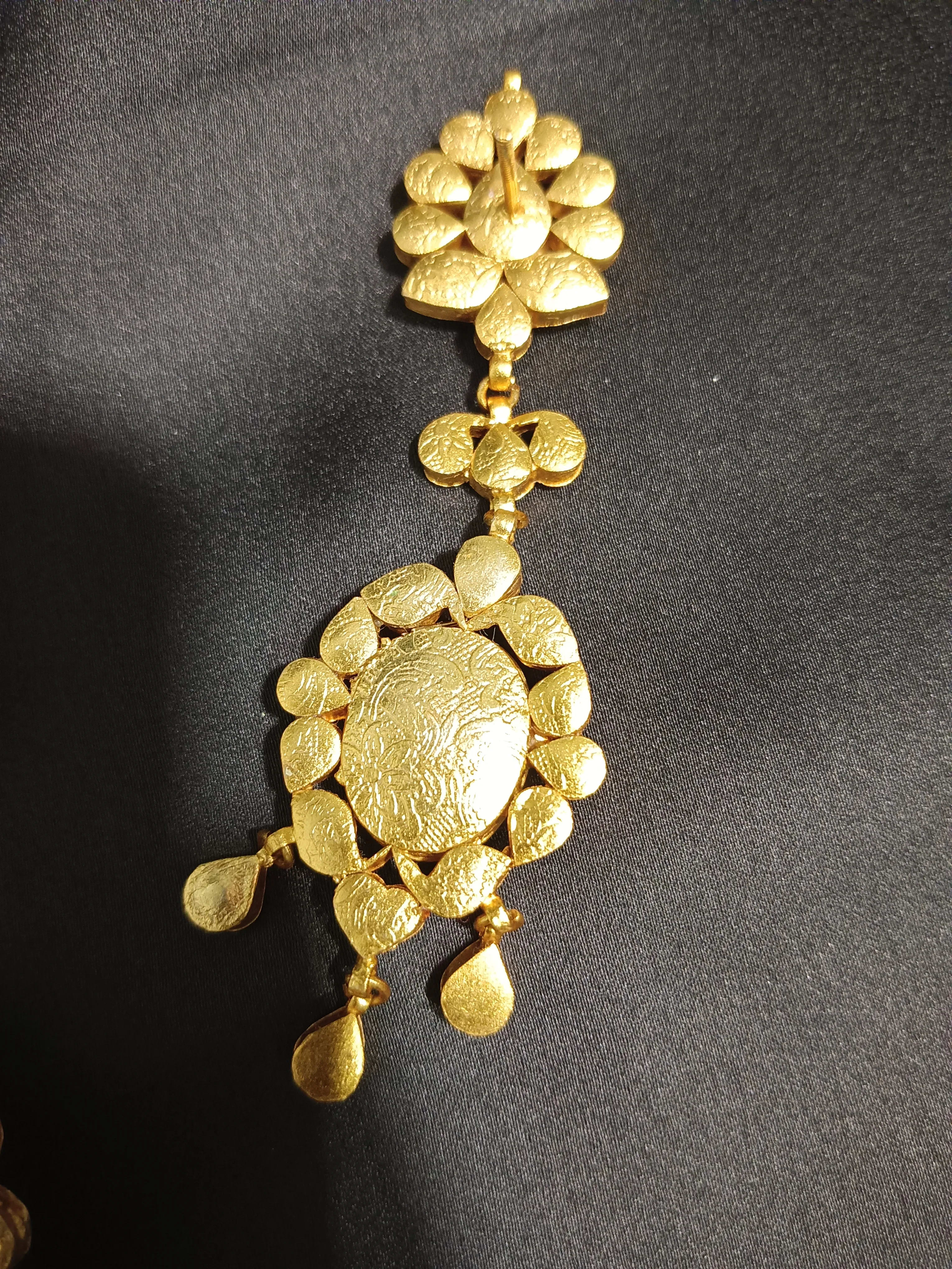 Traditional Red Meenakari Kundan Necklace Set