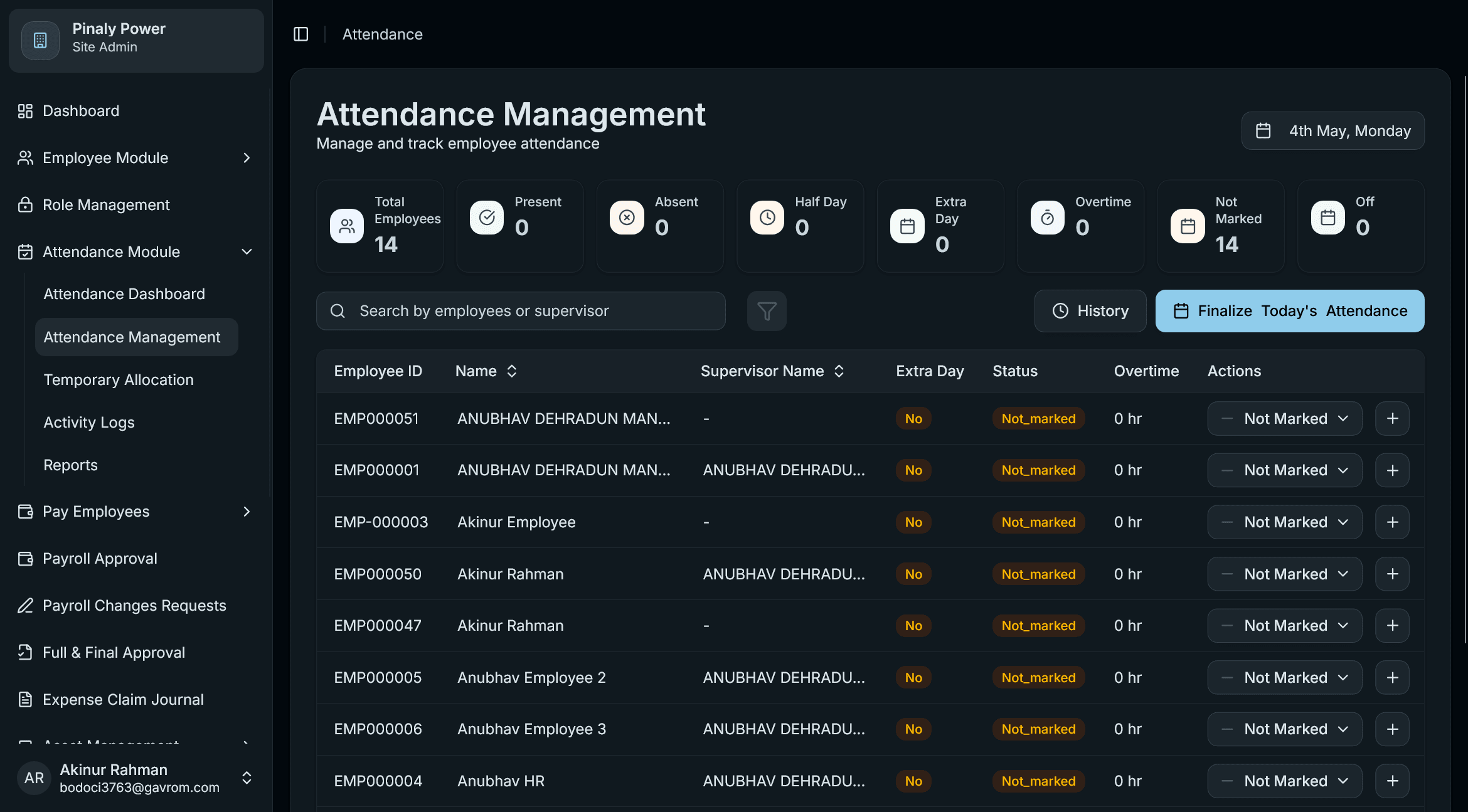 Attendance Tracking
