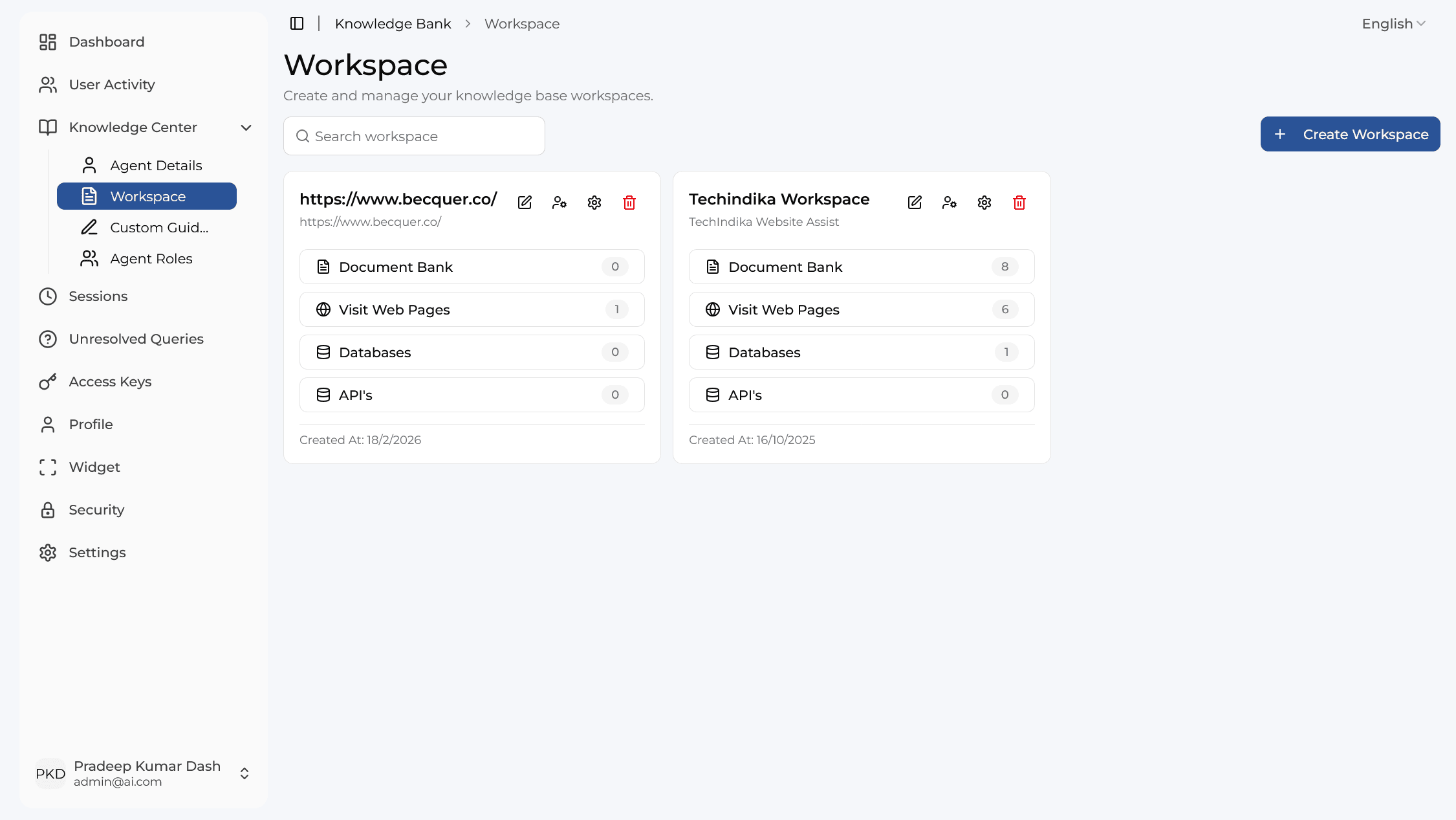 Workspaces