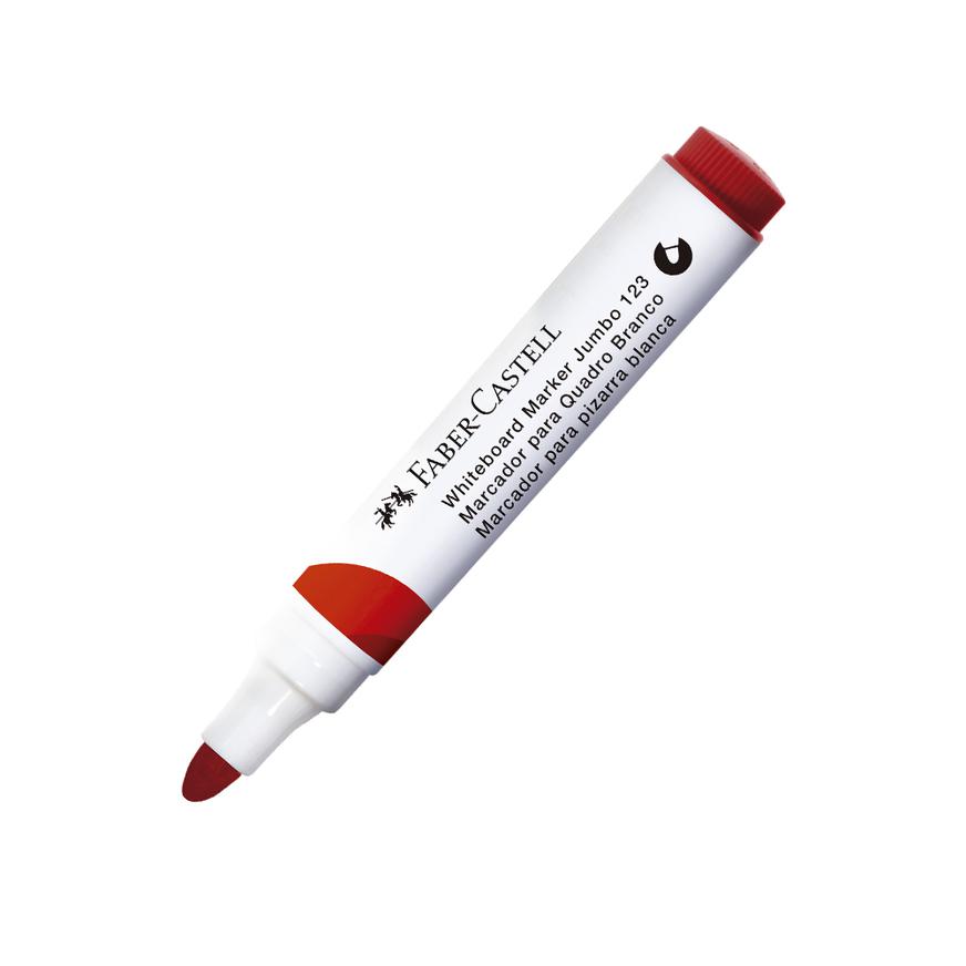 Plumón Para Pizarra Faber Castell 123 Rojo
