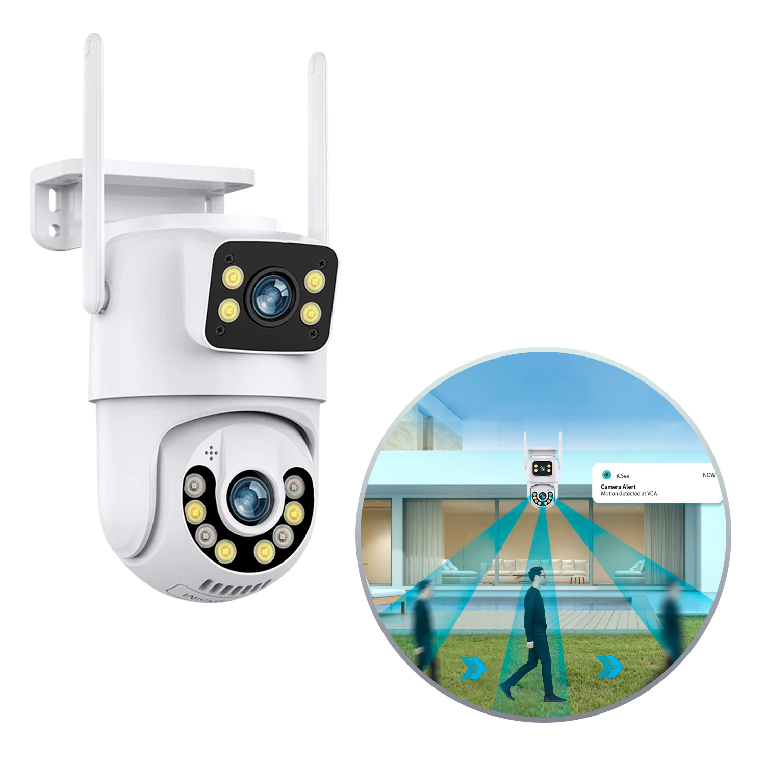 Camara de Seguridad WiFi Doble Lente A31