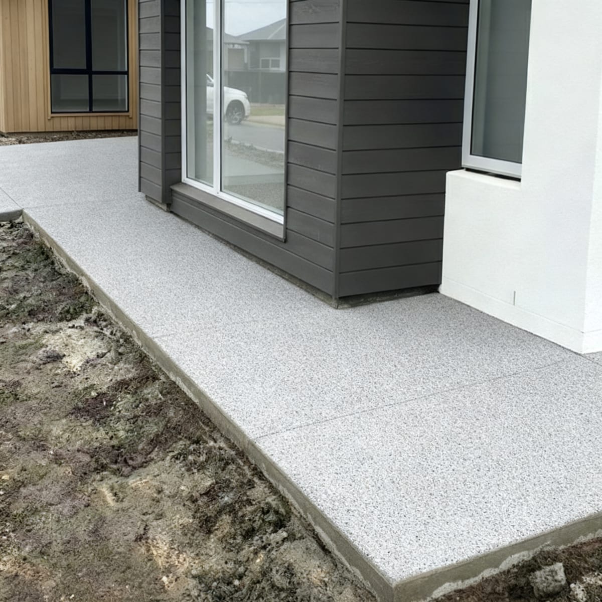 Exposed aggregate footpath