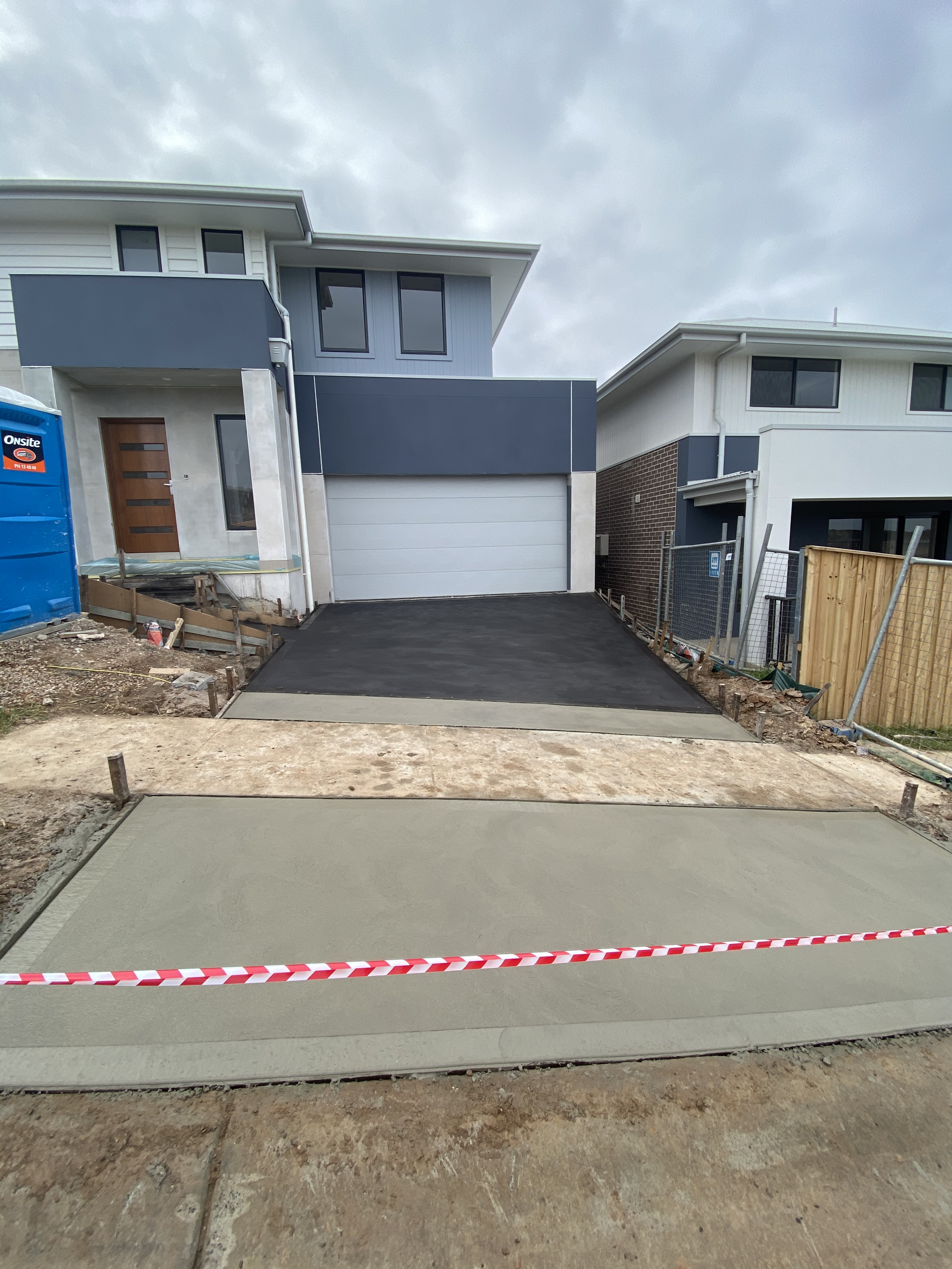 Charcoal concrete driveway Sydney