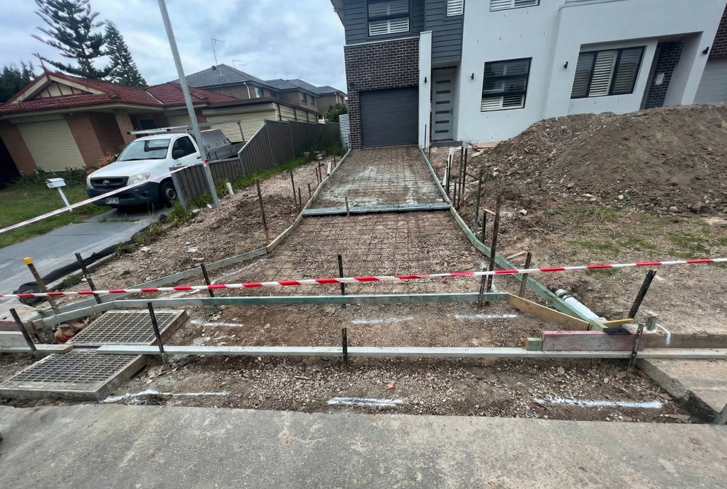 Pre-pour council layback prep Sydney