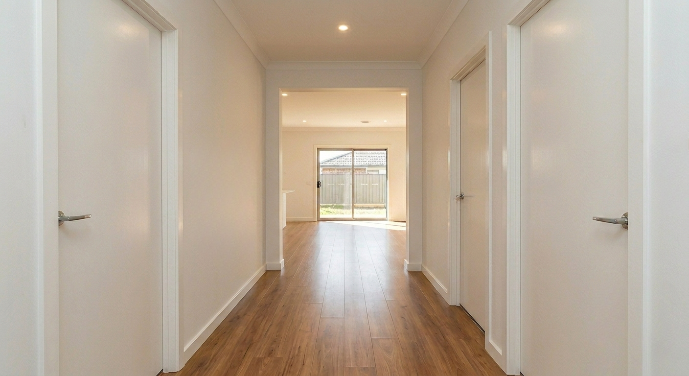 Hallway after builders handover clean, Sydney NSW