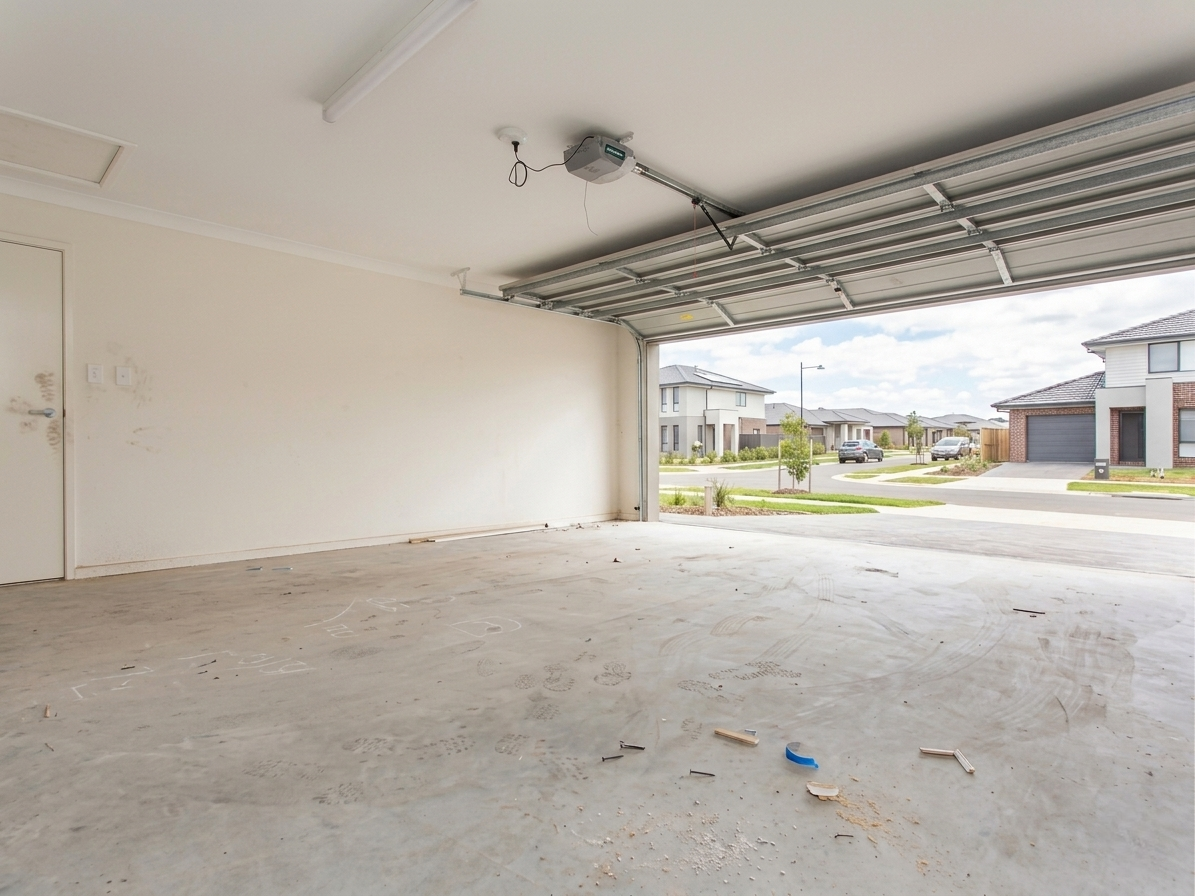 Garage before builders construction clean, Sydney NSW