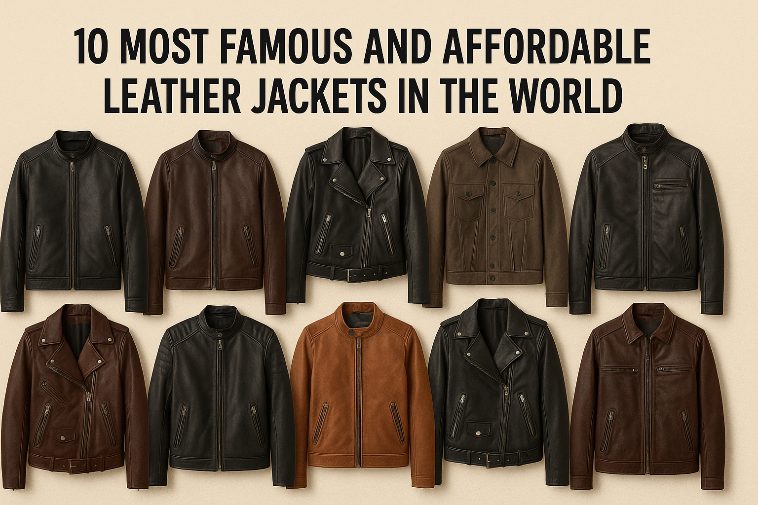 The top 10 most famous and affordable leather jackets