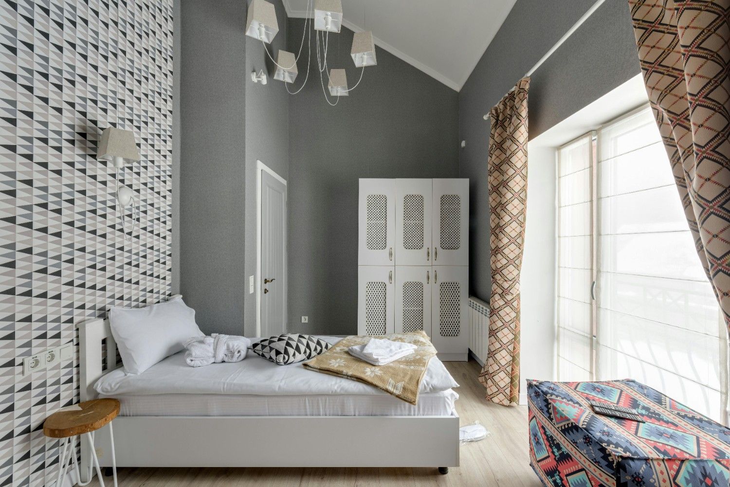 Smart space planning - modern bedroom with efficient layout and contemporary furniture