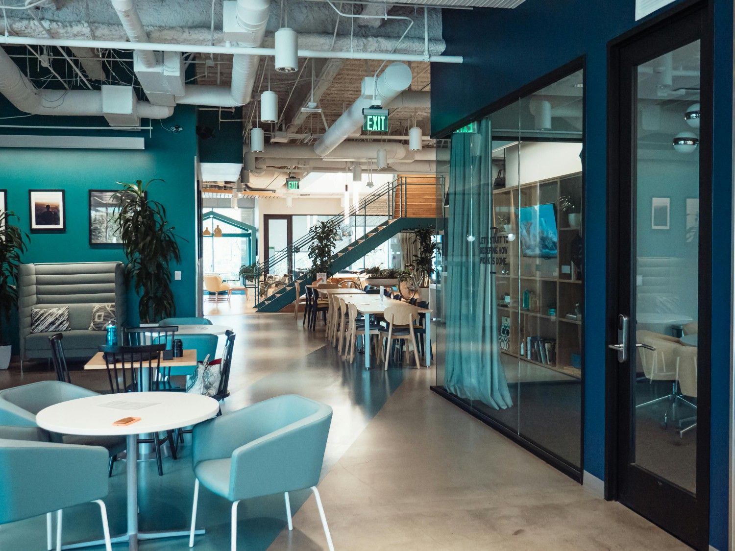 Contemporary workspace and office interior