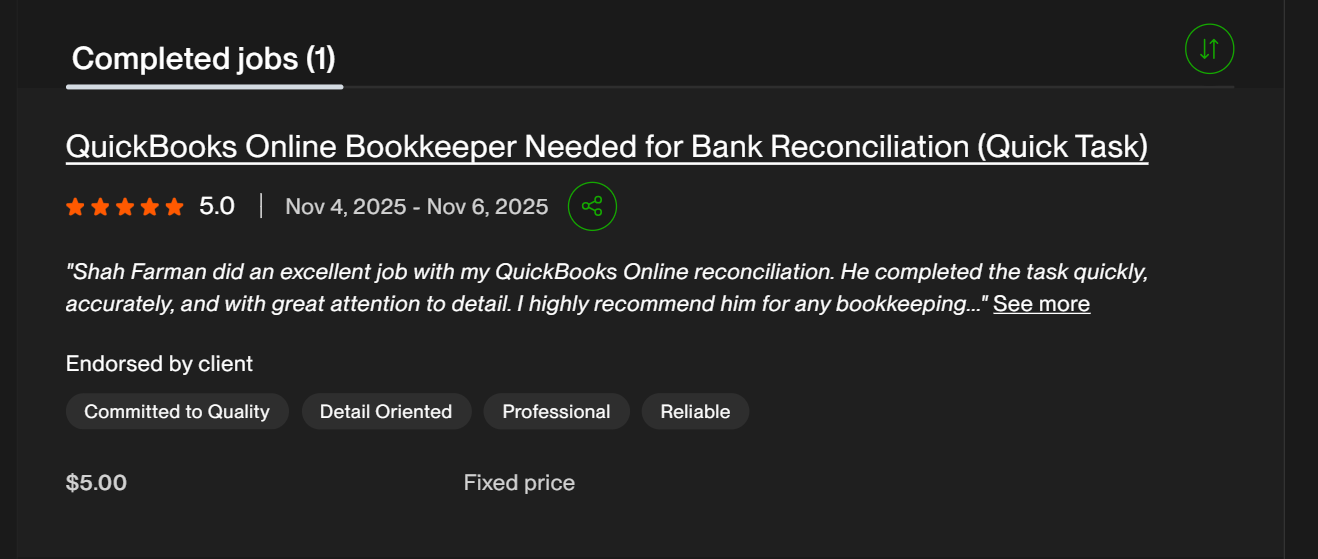 Upwork Client Review