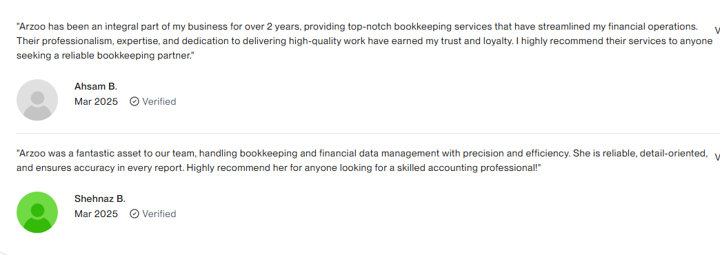 Upwork Client Review