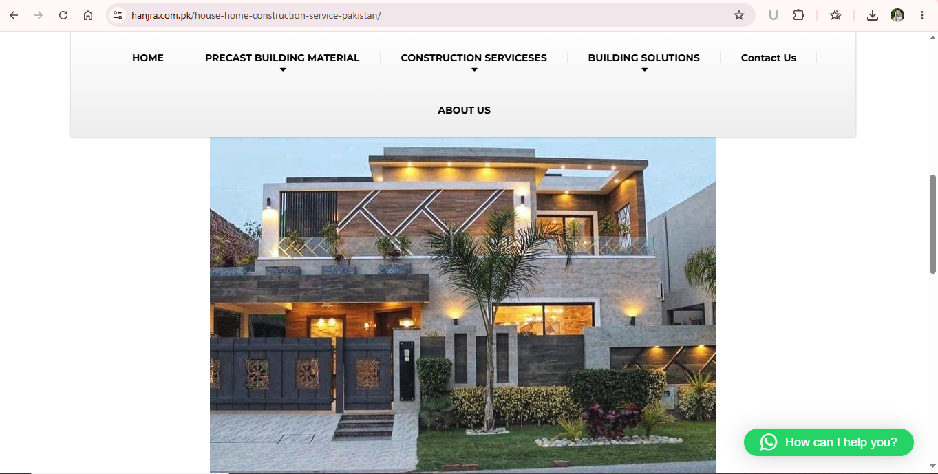 Hanjra Constructions – Construction & Precast Solutions Website