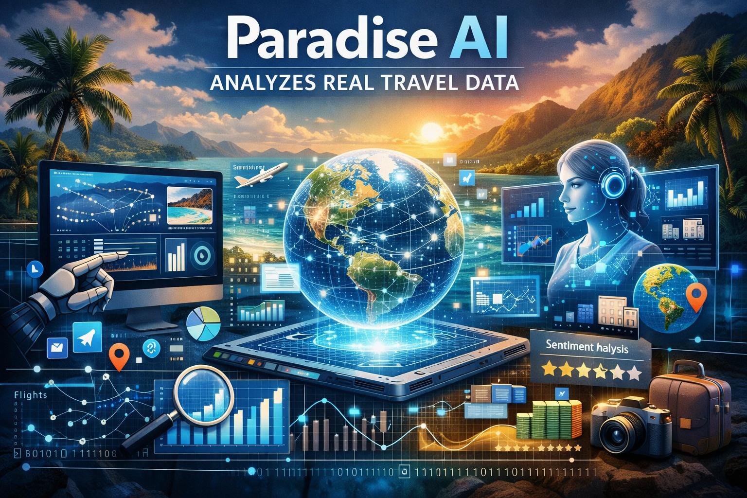 paradise AI analysing travel data to give users best, accurate and correct responce