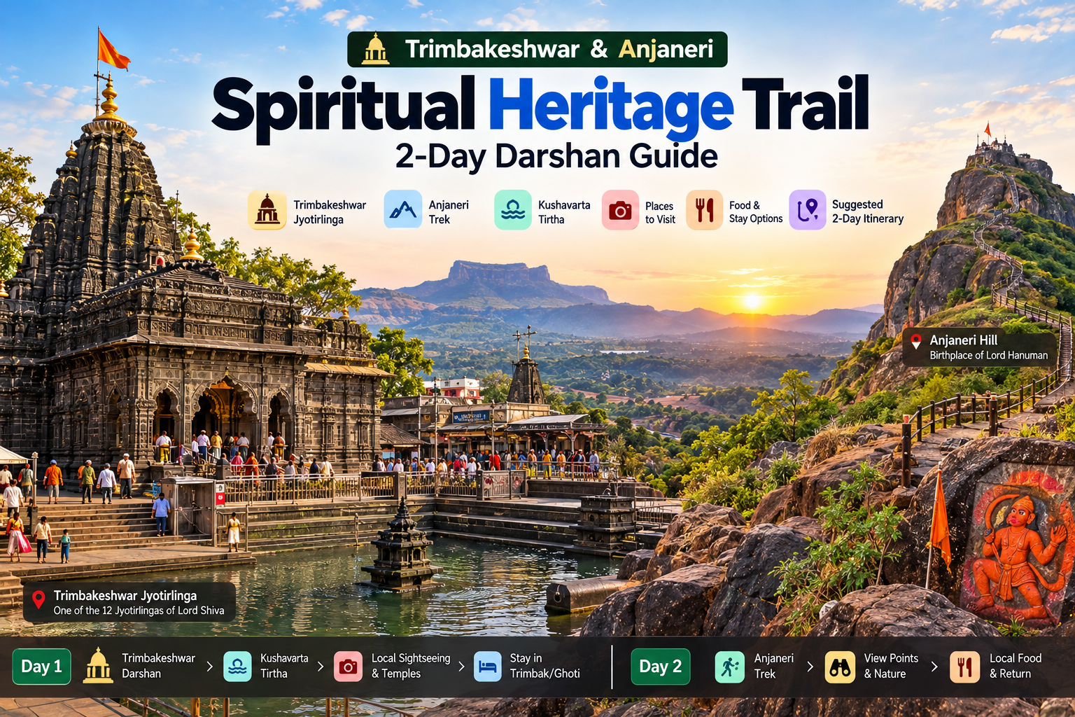 Trimbakeshwar & Anjaneri Spiritual Heritage Trail: 2-Day Darshan Guide