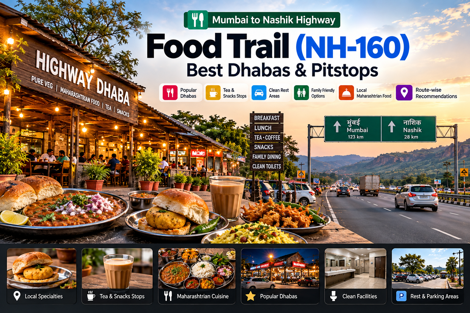 Mumbai to Nashik Highway Food Trail (NH-160): Best Dhabas & Pitstops