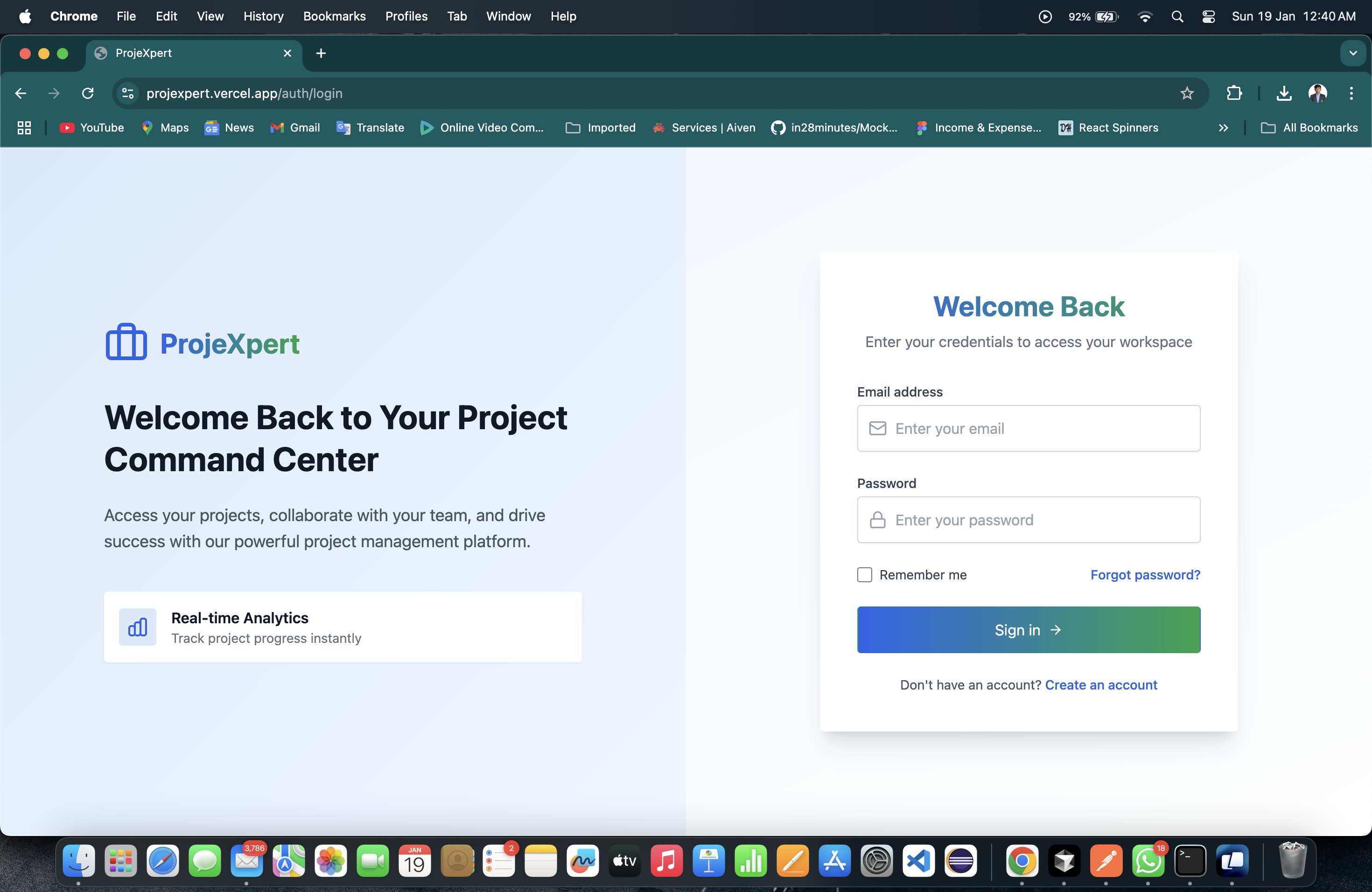 ProjeXpert — Comprehensive project management platform with GitHub integration, task tracking, and Kanban boards.