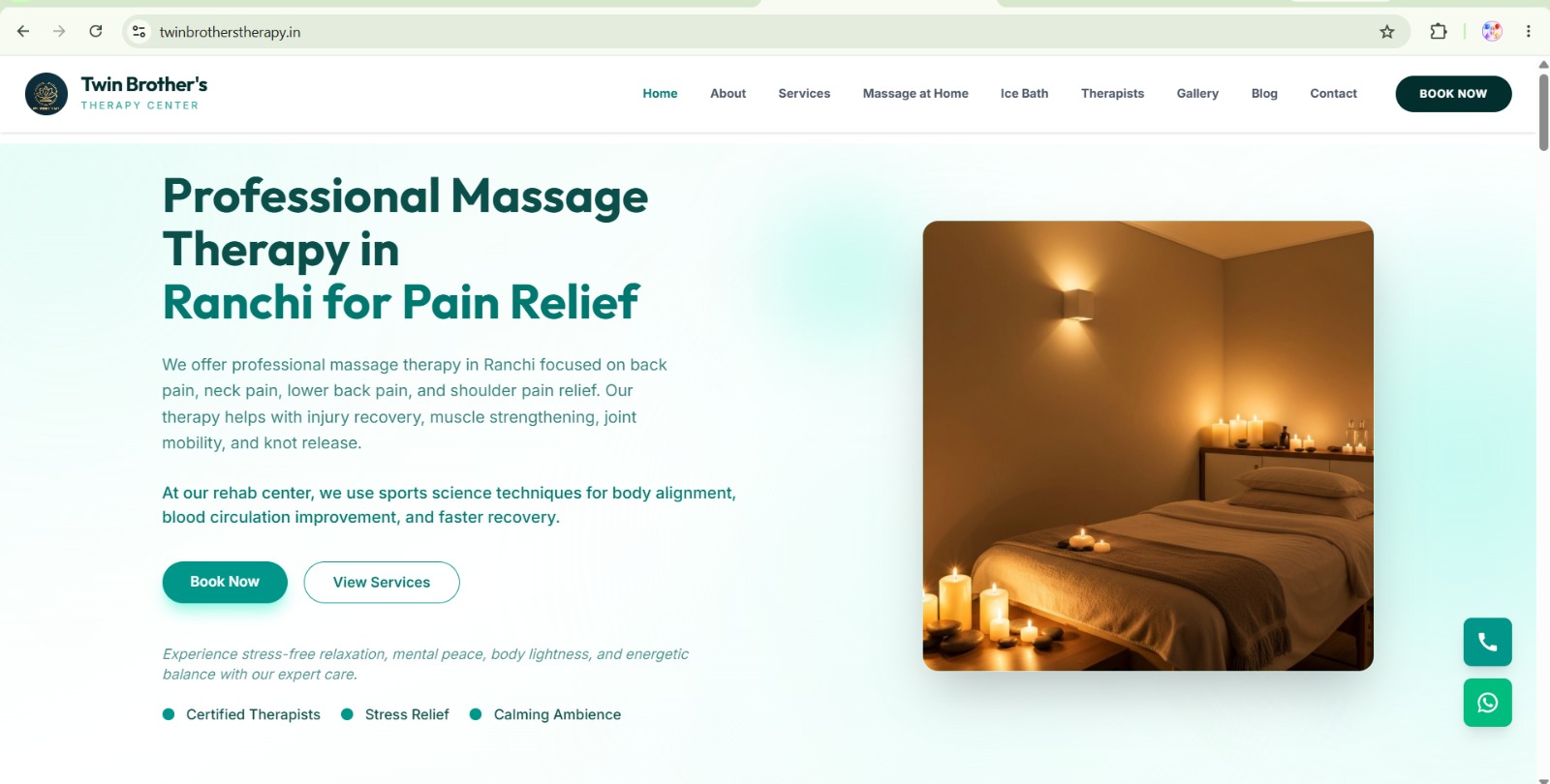 LK Twinbrothers Wellness Private Limited Website Development | Next.js Healthcare Website Portfolio screenshot 1