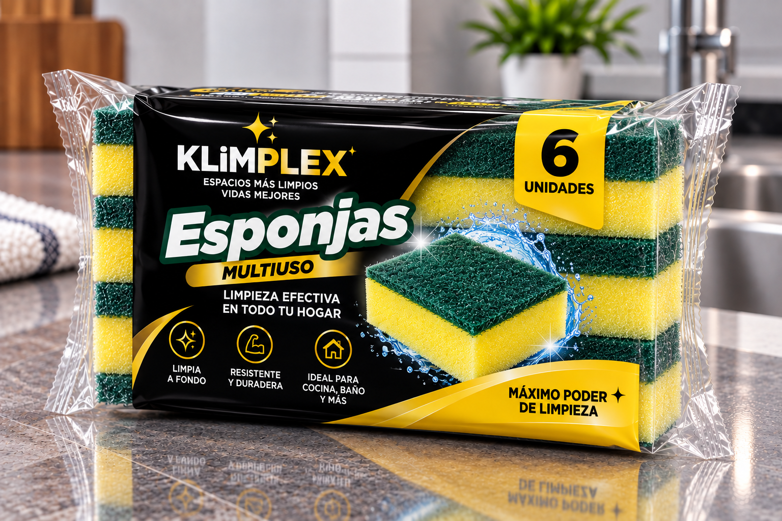 KLIMPLEX Multi‑Purpose Sponges (Pack x6)