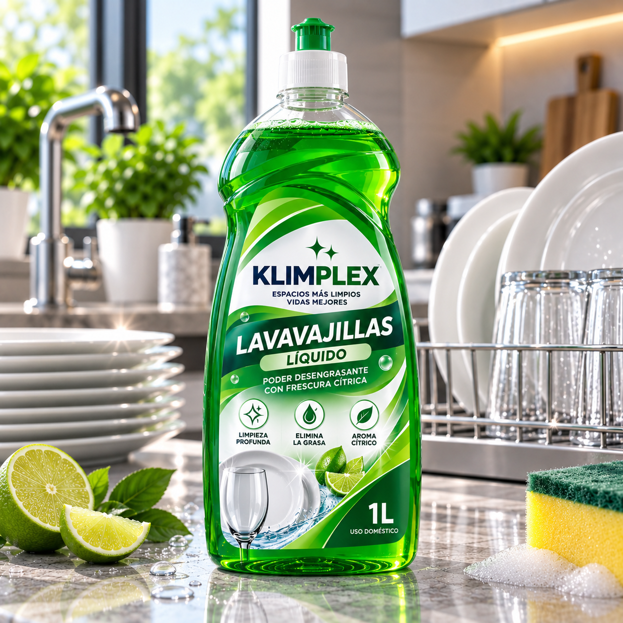 KLIMPLEX Liquid Dishwashing Detergent 1L