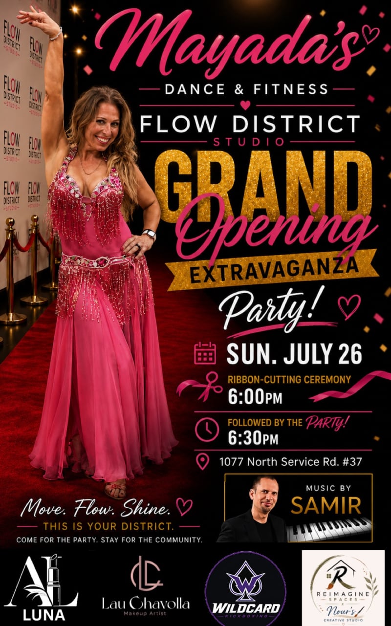 Grand Opening Extravaganza Party — Sunday July 26, ribbon-cutting 6:00pm, party 6:30pm
