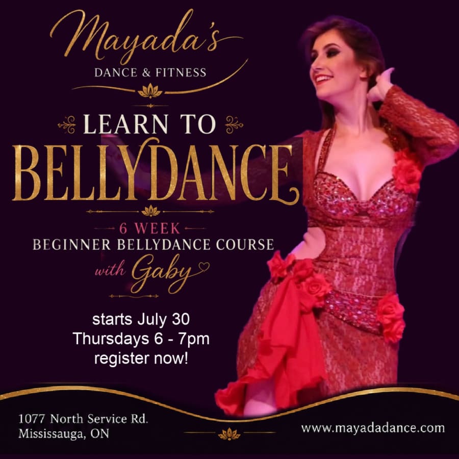 Learn to Bellydance — 6-week beginner course with Gaby, starts July 30, Thursdays 6-7pm